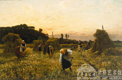 拾麦穗的女人的同名画作